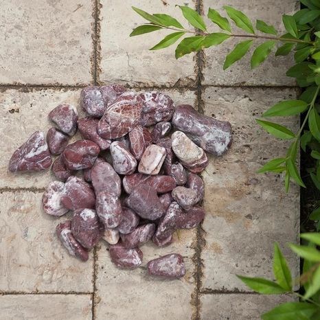 Galets de Marbre de l'Atlas Rouge, 2-4 cm, KG