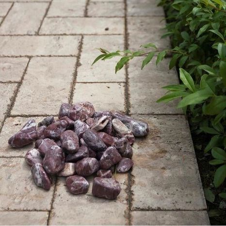 Galets de marbre rouge de l'Atlas, 2-4 cm, Sac 20 Kg
