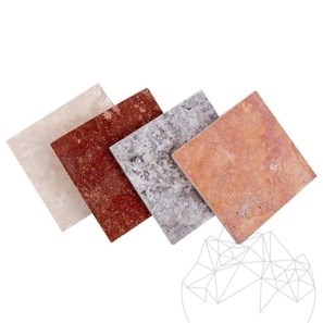 Échantillon-Travertin Classic PREMIUM Tapis à coupe croisée, 30.5 x 30.5 x 1.2 cm