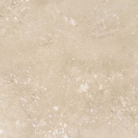 Travertin aiguisé coupe croisée classique 20.3 x 20.3 x 1.2 cm