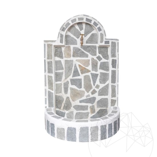 Cismea Large Garden, Traditional, Freestanding - Polygonal stone veneer, Kavala Slate, 105 x70 cm, 70 kg