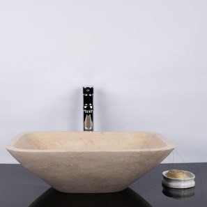 Lavabo Matia Classic Travertin BRTA, 50 x 40 x 13 cm