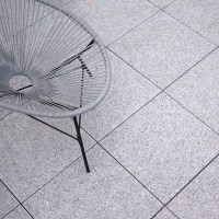 Dallage Granit Leopard White Flammé, 60 x 60 x 6 cm 