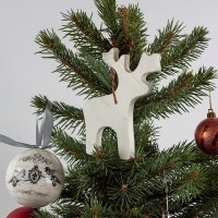 Cerf en marbre de Thassos, Décoration de Noël à domicile, 6 pièces