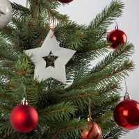 Flocon de neige en marbre de Thassos, Set de décoration de Noël pour la maison, 6 pièces