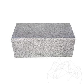 Granit Bianco Sardo Kerbstone, chanfrein 1L, 20 x 25 x 50 cm