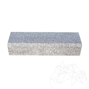 Pierre de taille en granit Bianco Sardo, chanfrein 1L, 10 x 15 x 50 cm