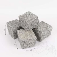 Pavé de granit Bianco Sardo Splitface 10 x 10 x 5 cm