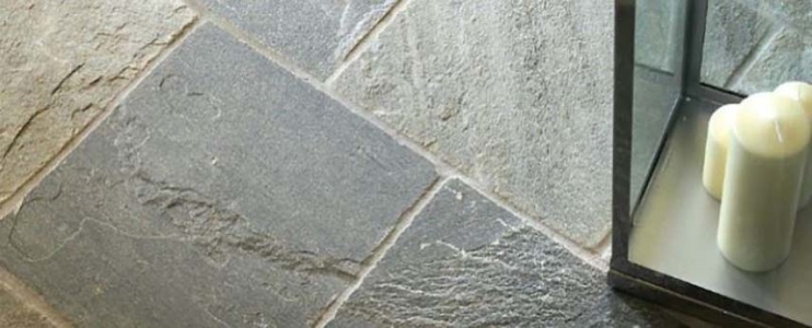 Projet de décoration de terrasse avec 3 types d'ardoise