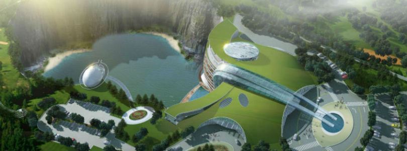 InterContinental Shimao : hôtel 5 étoiles construit à l'intérieur d'une carrière