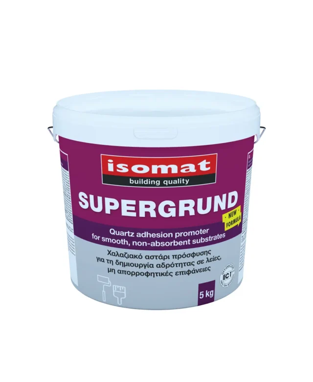 ISOMAT Supergrund – Primaire d’adhérence quartzé pour surfaces lisses, marbre et pierre naturelle, 5 kg