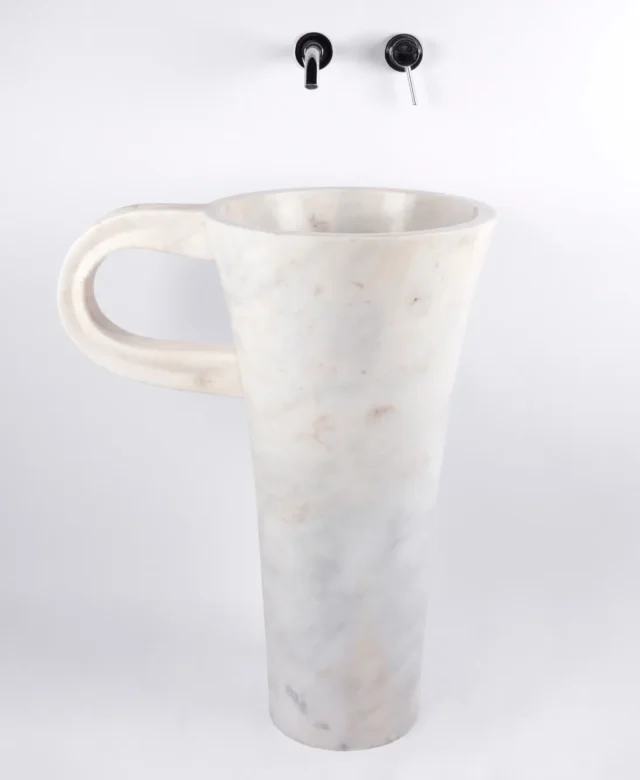 Lavabo, Autograph Arabescato Marble, 42 x 85 cm