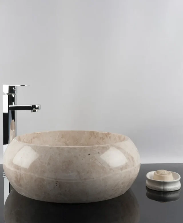 Lavabo, Marbre Cappuccino RS-21, 42 x 15 cm