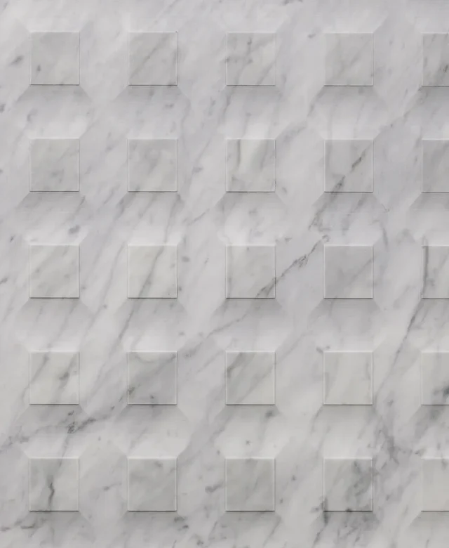 Dalle Carrara White Stud H Design 2CM