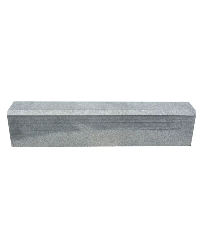 Pierre de bordure en Granit Anthracite, 10 x 15 x 50 cm, chanfrein 1L - 2 cm