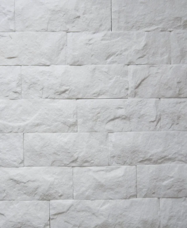 Marbre Thassos Scapitata, 7 cm x LL x 2 cm | Pierre décorative - Dalles verticales, extérieur-intérieur