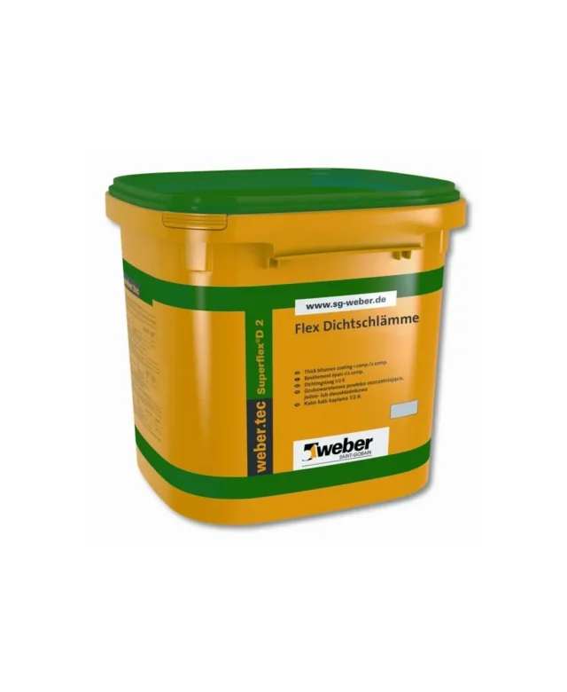 Weber.Tec Superflex D2, Joint flexible d'imperméabilisation sous carrelage, 24 Kg, Intérieur/Extérieur